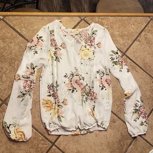 White Floral Shirt
